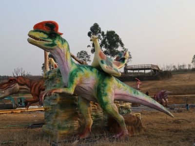 Premium Dinosaur Ride Machine — 4-Seat Coin-Operated Family Dinosaur Ride for Shopping Malls