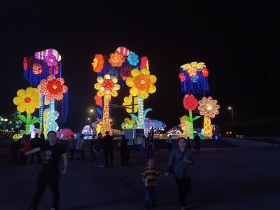Giant Fantasy Flower Garden Lantern — Oversized Illuminated Floral Installation