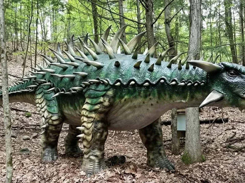 Animatronic Ankylosaurus — Armored Dinosaur with Spiked Tail Club