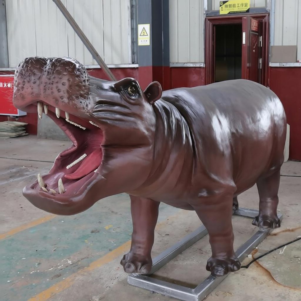 Animatronic Hippopotamus Head Closeup