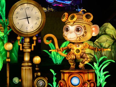 Cartoon Mechanical Monkey Lantern