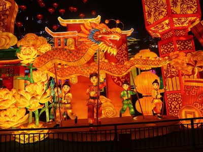 Chinese Dragon Lantern & Dragon Dance Festival Display