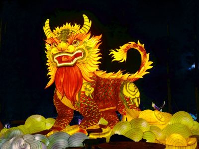 Giant Chinese Qilin Lantern Sculpture