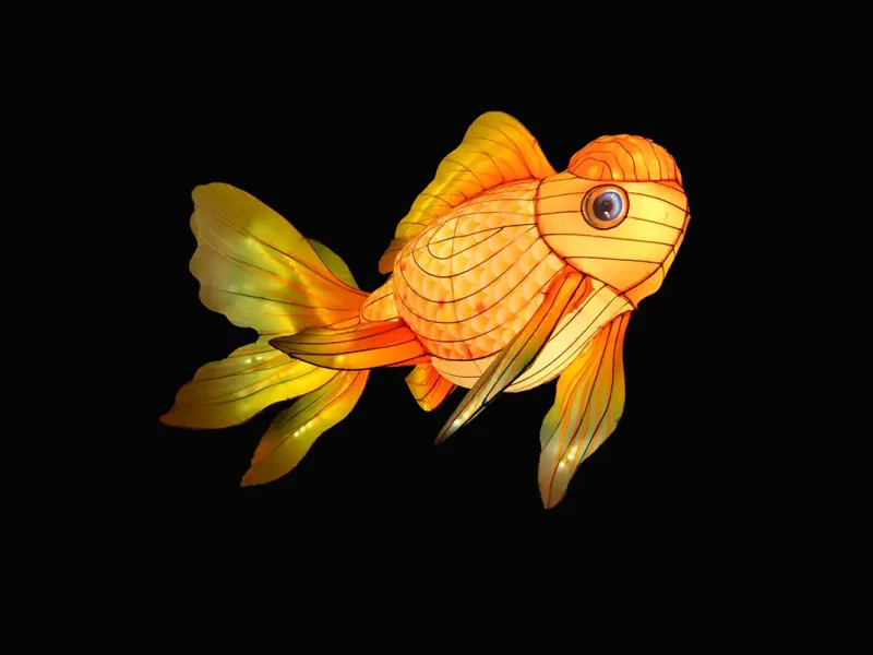 Goldfish Lantern — Handcrafted Illuminated Fish Sculpture