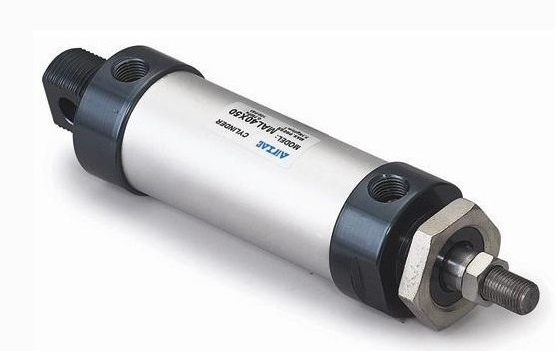 Large hydraulic cylinder component for heavy-duty animatronic dinosaur motion