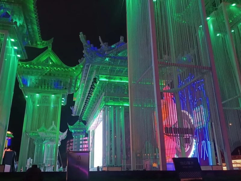 Architectural Light Sculpture — Illuminated Building Facade Display