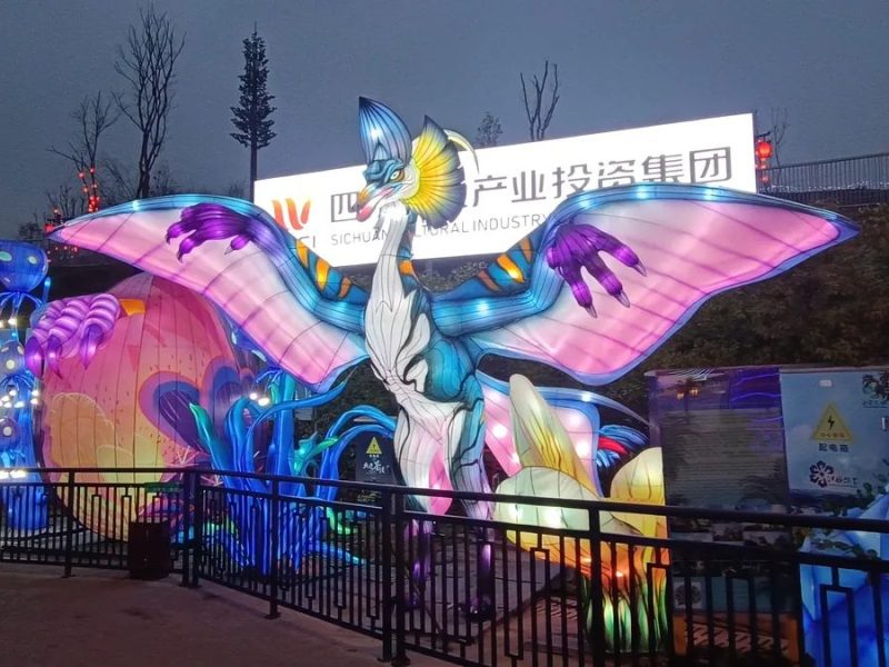 Dinosaur Lantern Display — Illuminated Dinosaur Sculpture for Theme Parks