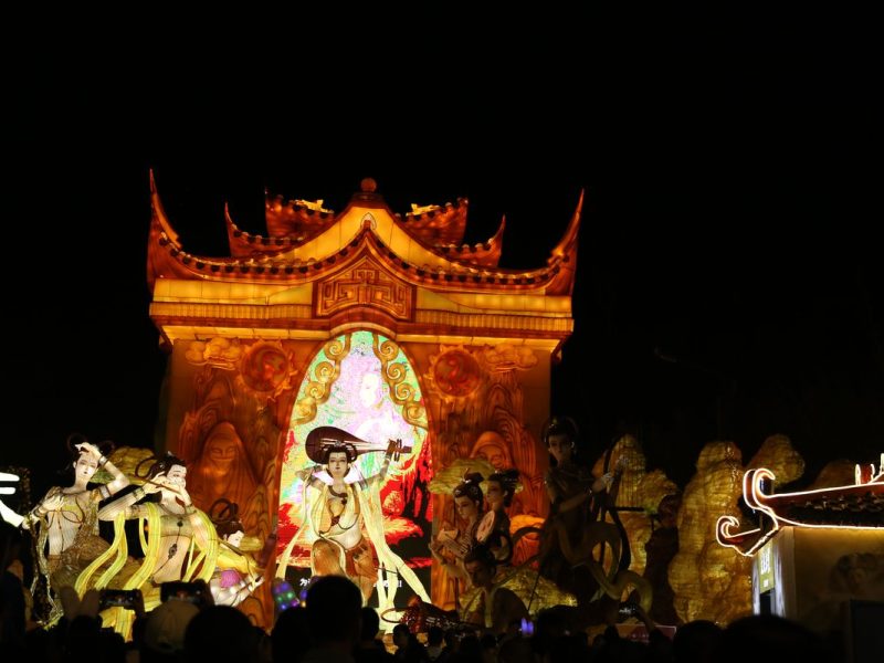 Flying Apsaras Lantern Gateway — Dunhuang Theme Festival Entrance