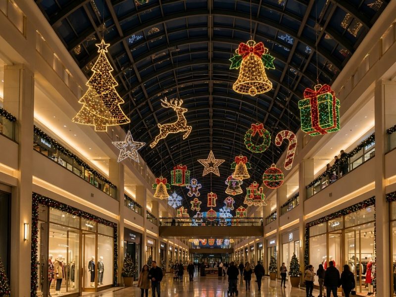 Suspended Atrium Festive Lantern Collection