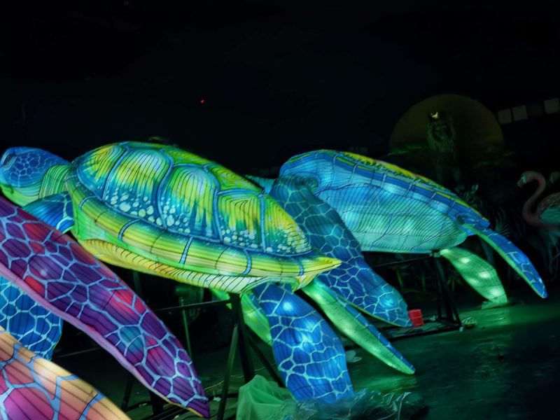 Teal Sea Turtle Lantern